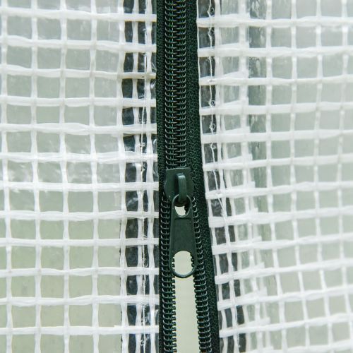 Outsunny Small Walk-in Garden Greenhouse With Steel Frame, Large Roll-up Door And Windows, 200Lx76Wx168Hcm, White