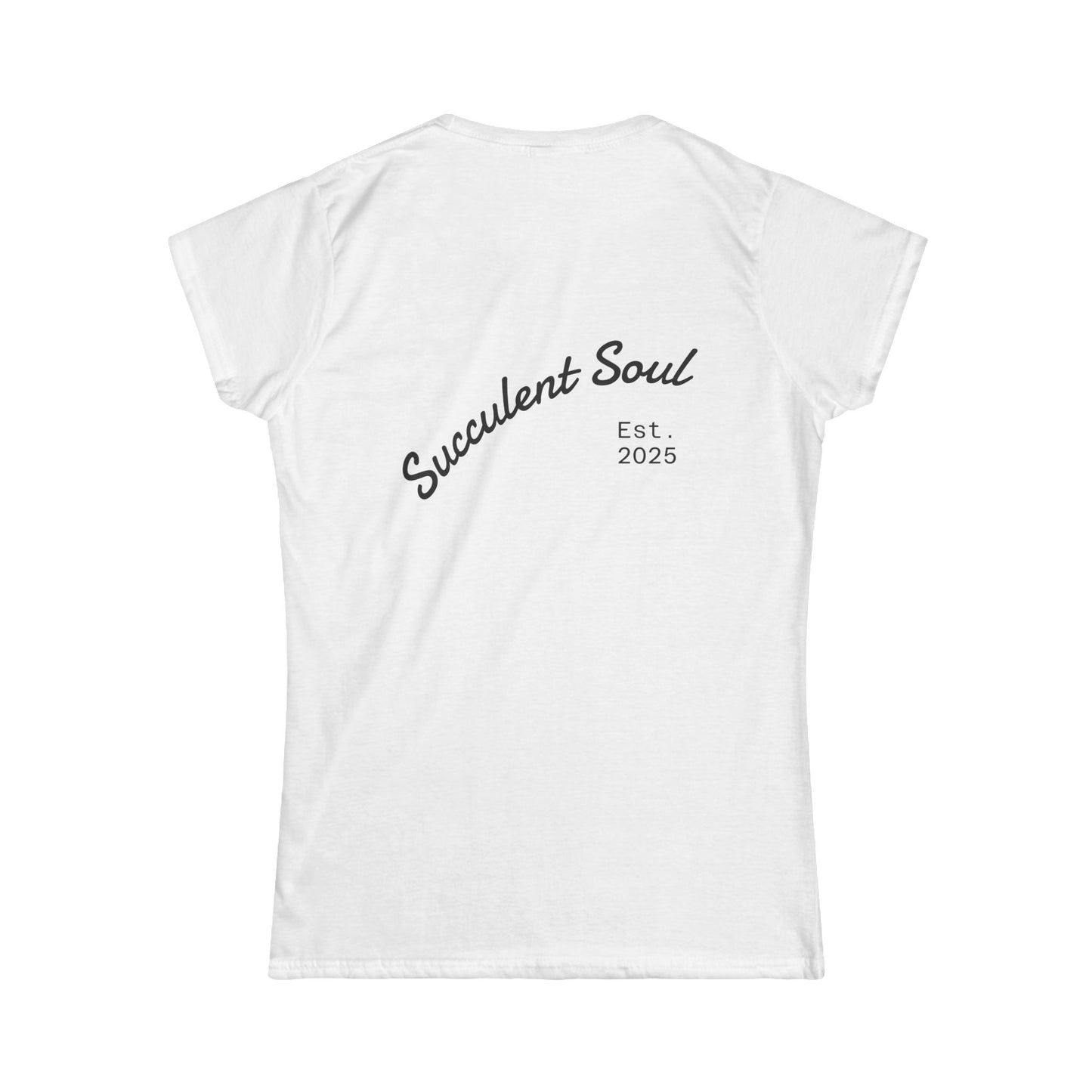 Women's Succulent Soul Tee - Floral Cactus Shirt, Plant Lover Gift, Botanical Art T-Shirt, Summer Outing Top, Casual Wear