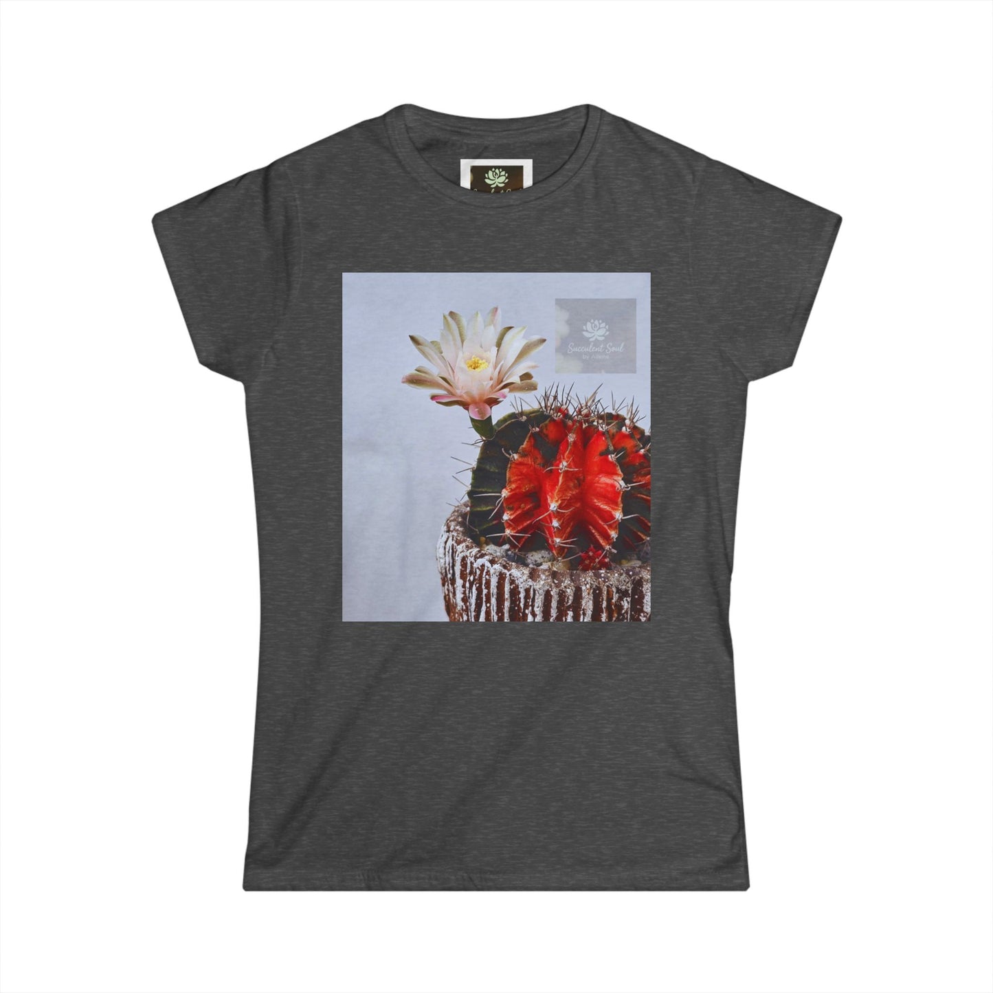 Women's Succulent Soul Tee - Floral Cactus Shirt, Plant Lover Gift, Botanical Art T-Shirt, Summer Outing Top, Casual Wear