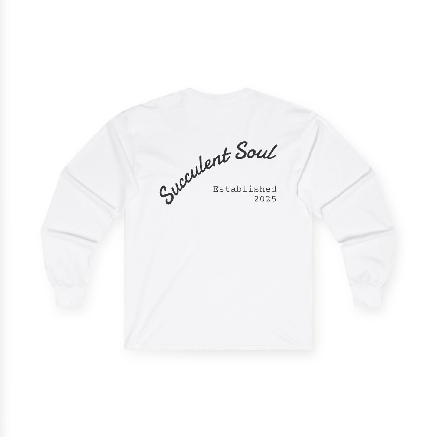 Succulent Soul Long Sleeve Tee | Plant Lover Gift, Botanical Fashion, Nature Enthusiast Apparel, Gardening Shirt, Trendy Casual Wear