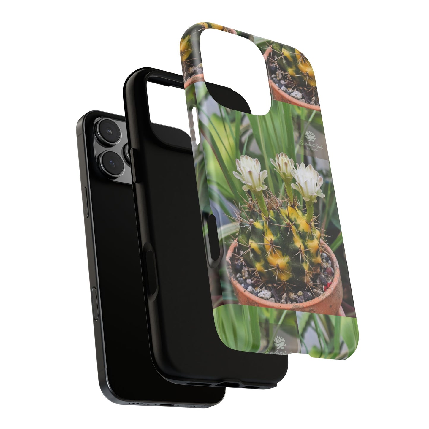 Cactus Phone Case, Tough Cases with Succulent Design, Floral Phone Cover, Plant Lover Gift, Nature Aesthetic Cases, Eco-Friendly Accessories