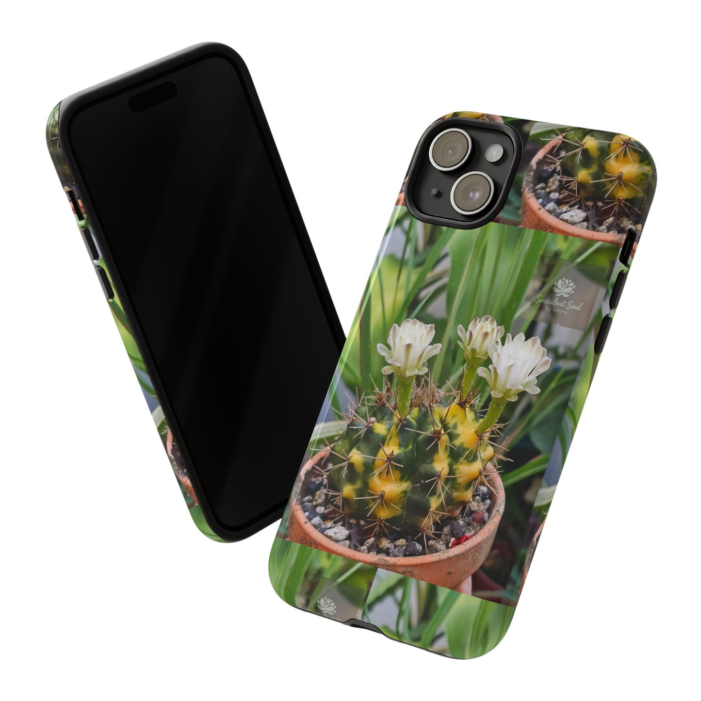Cactus Phone Case, Tough Cases with Succulent Design, Floral Phone Cover, Plant Lover Gift, Nature Aesthetic Cases, Eco-Friendly Accessories