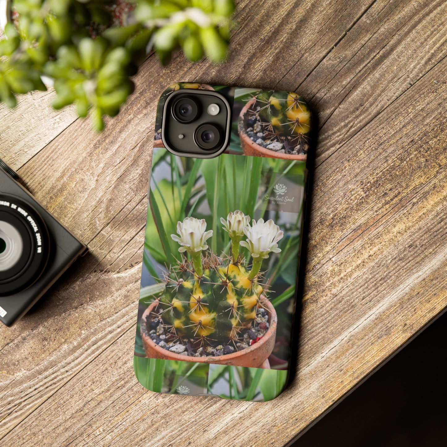 Cactus Phone Case, Tough Cases with Succulent Design, Floral Phone Cover, Plant Lover Gift, Nature Aesthetic Cases, Eco-Friendly Accessories
