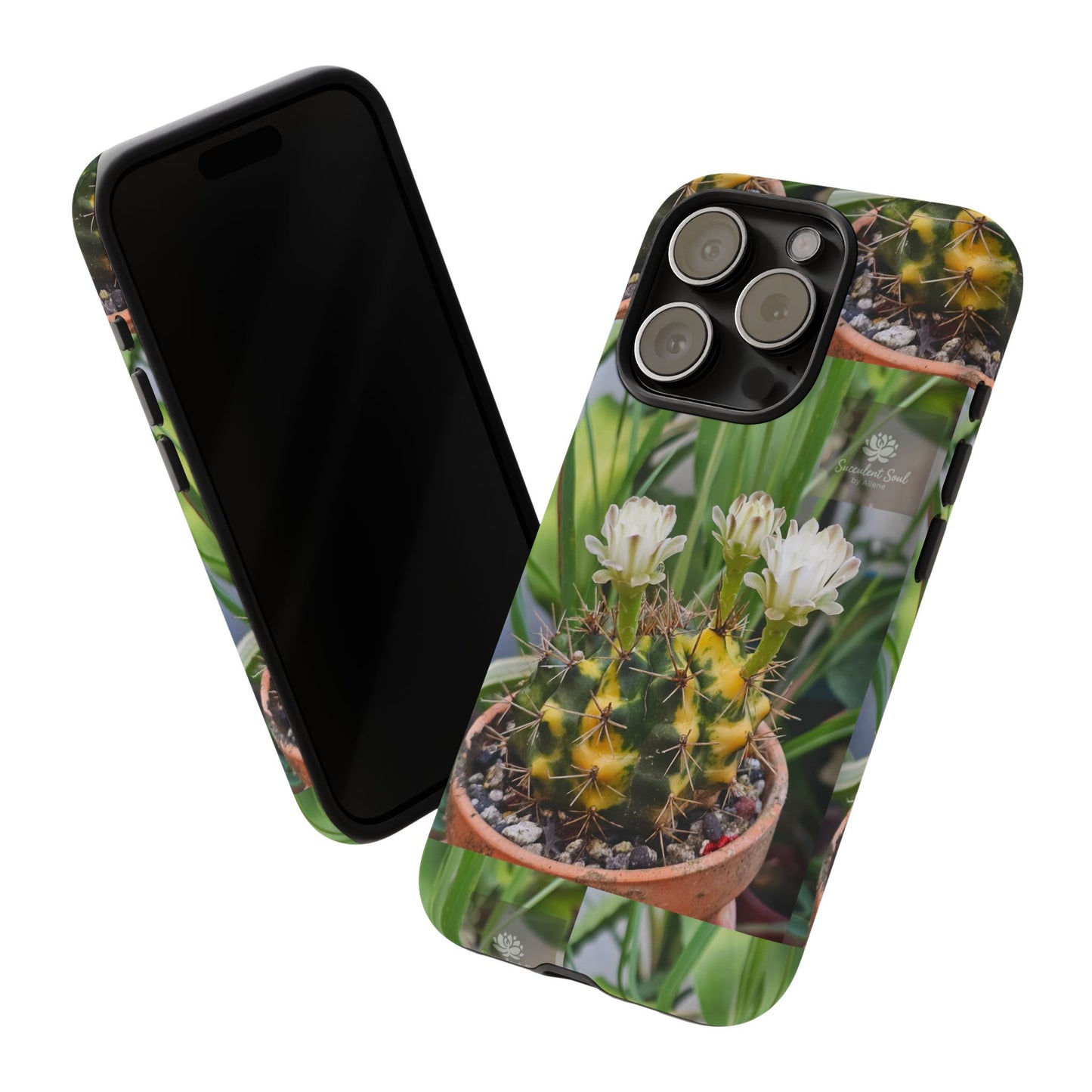 Cactus Phone Case, Tough Cases with Succulent Design, Floral Phone Cover, Plant Lover Gift, Nature Aesthetic Cases, Eco-Friendly Accessories
