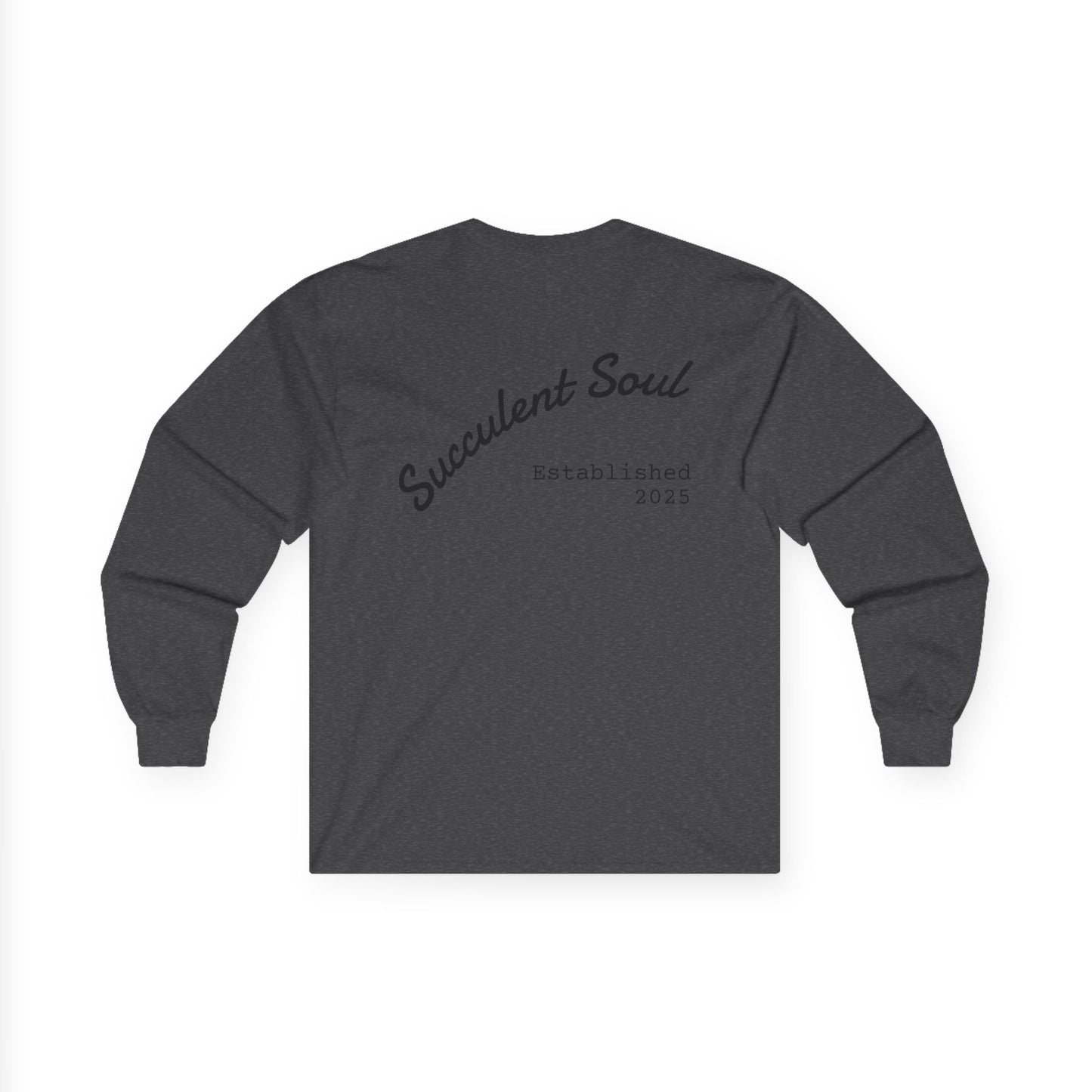 Succulent Soul Long Sleeve Tee | Plant Lover Gift, Botanical Fashion, Nature Enthusiast Apparel, Gardening Shirt, Trendy Casual Wear
