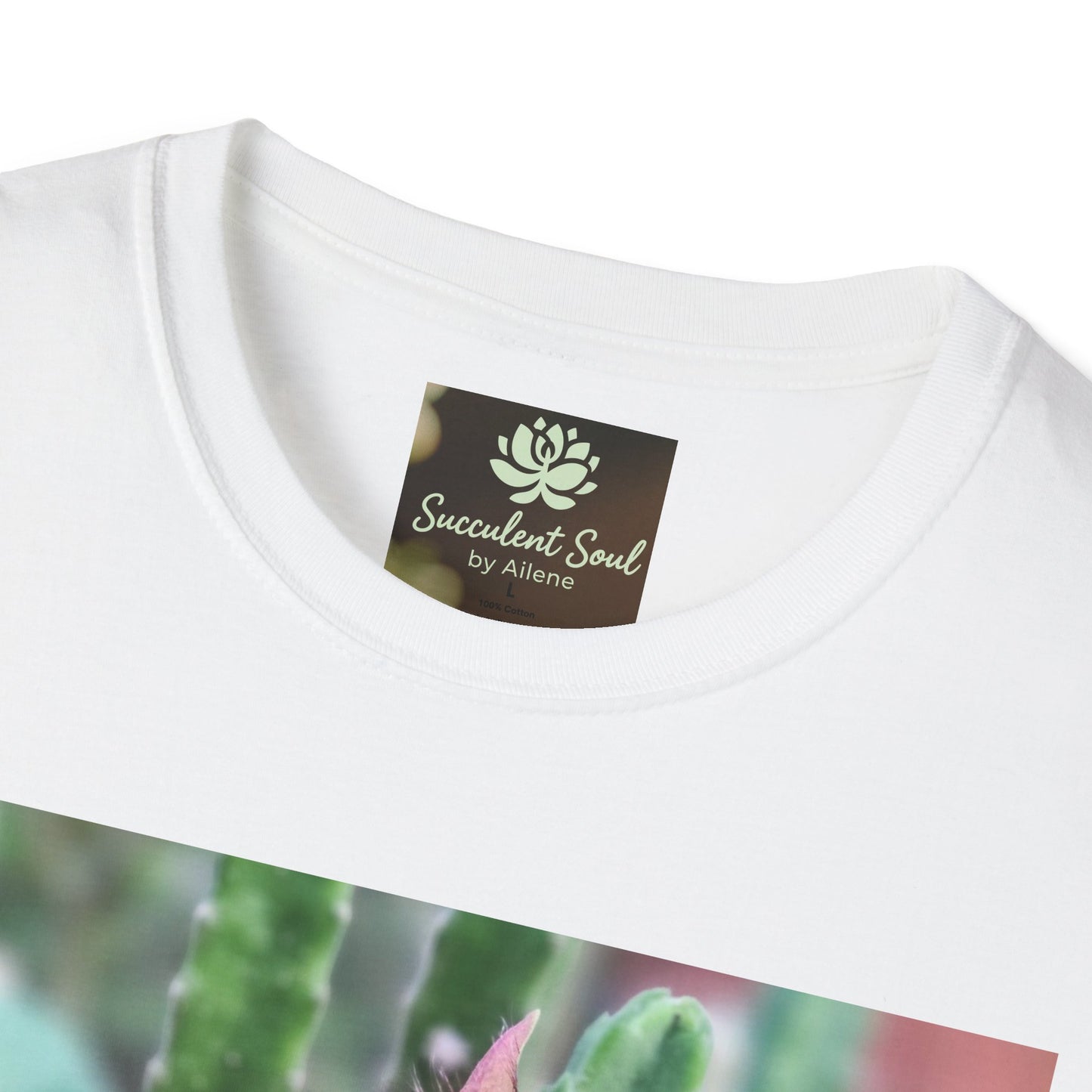 Succulent Flower T-Shirt for Plant Lovers, Cute Gift for Gardeners, Unisex Tee, Nature-Inspired Apparel, Cactus Lover's Gift