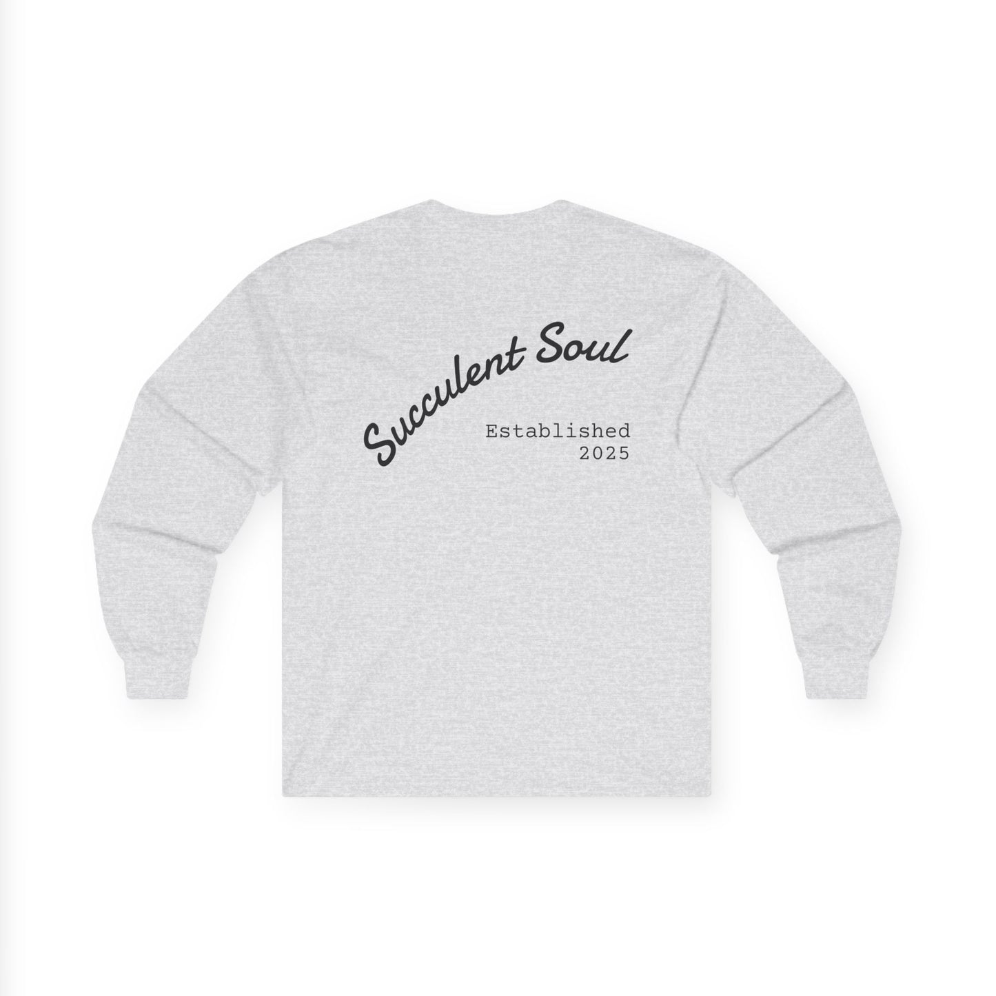 Succulent Soul Long Sleeve Tee | Plant Lover Gift, Botanical Fashion, Nature Enthusiast Apparel, Gardening Shirt, Trendy Casual Wear
