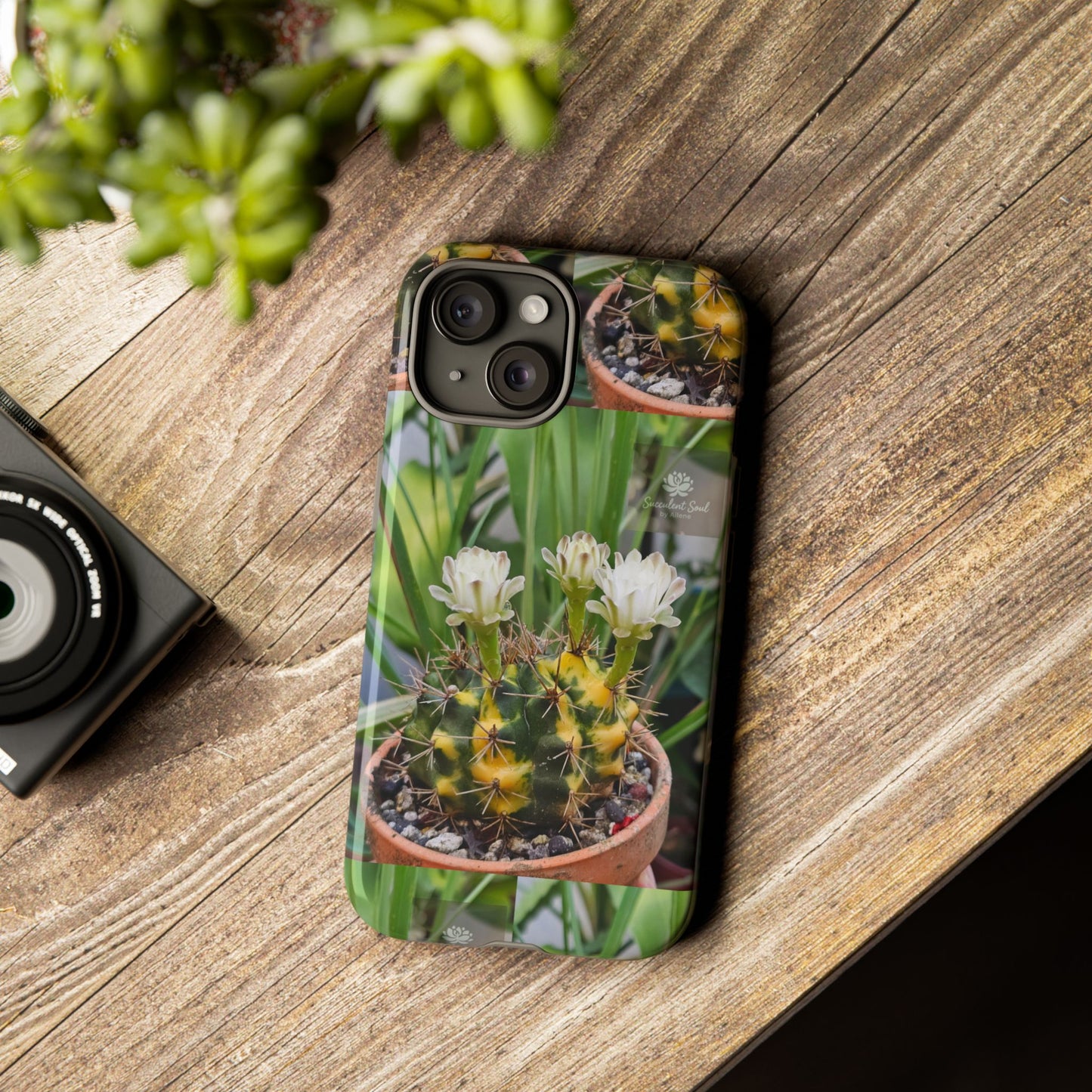 Cactus Phone Case, Tough Cases with Succulent Design, Floral Phone Cover, Plant Lover Gift, Nature Aesthetic Cases, Eco-Friendly Accessories