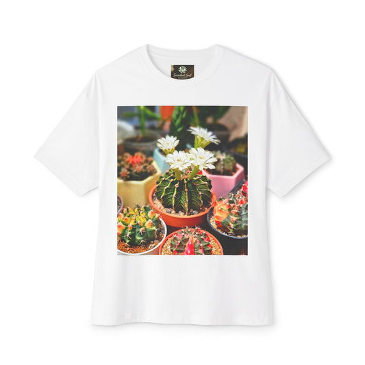 Succulent Soul Oversized Tee, Relaxed Fit T-Shirt for Plant Lovers, Gift for Gardeners, Casual Everyday Wear, Eco-Friendly Fashion