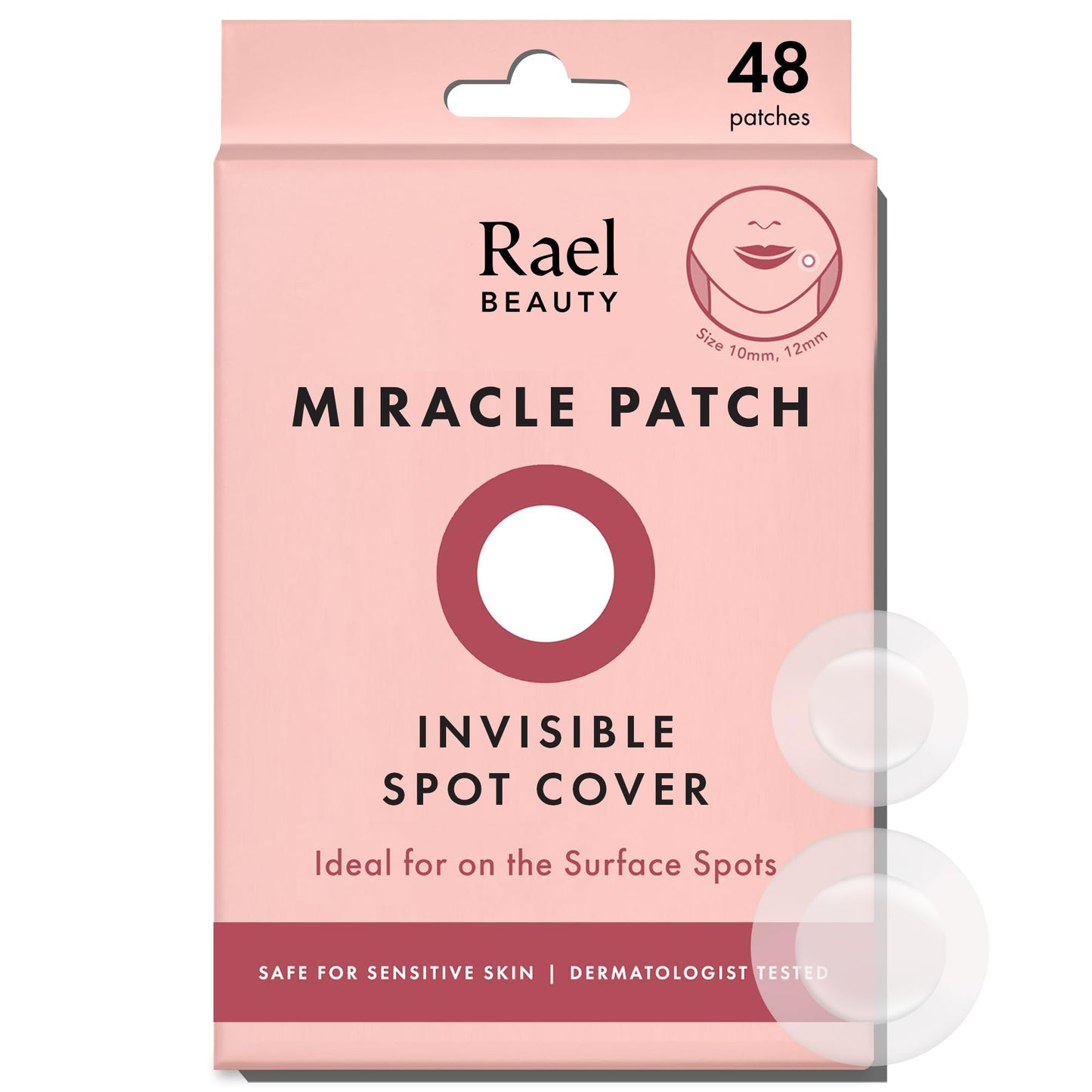 Rael Pimple Patches, Miracle Invisible Spot Cover - Hydrocolloid Acne Patch, Treatment for Breakouts, Absorbs Zits & Blemish, Korean Skin Care, 2 Sizes (96 Count)