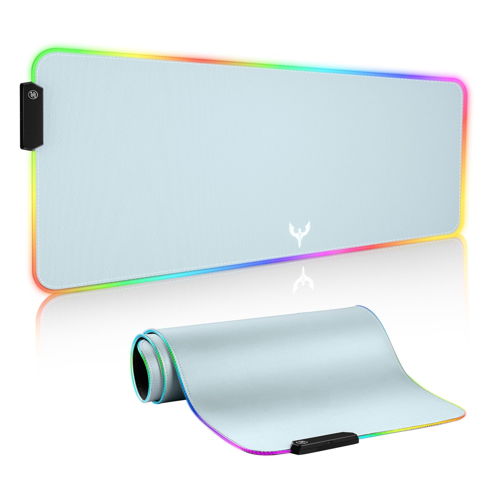 BladeHawks Extra Large RGB Gaming Mouse Pad-14 Light Modes, Extended Soft LED Mouse Pad, Anti-Slip Rubber Base, Computer Keyboard Mousepad Mat (31.5 x 12 Inch)