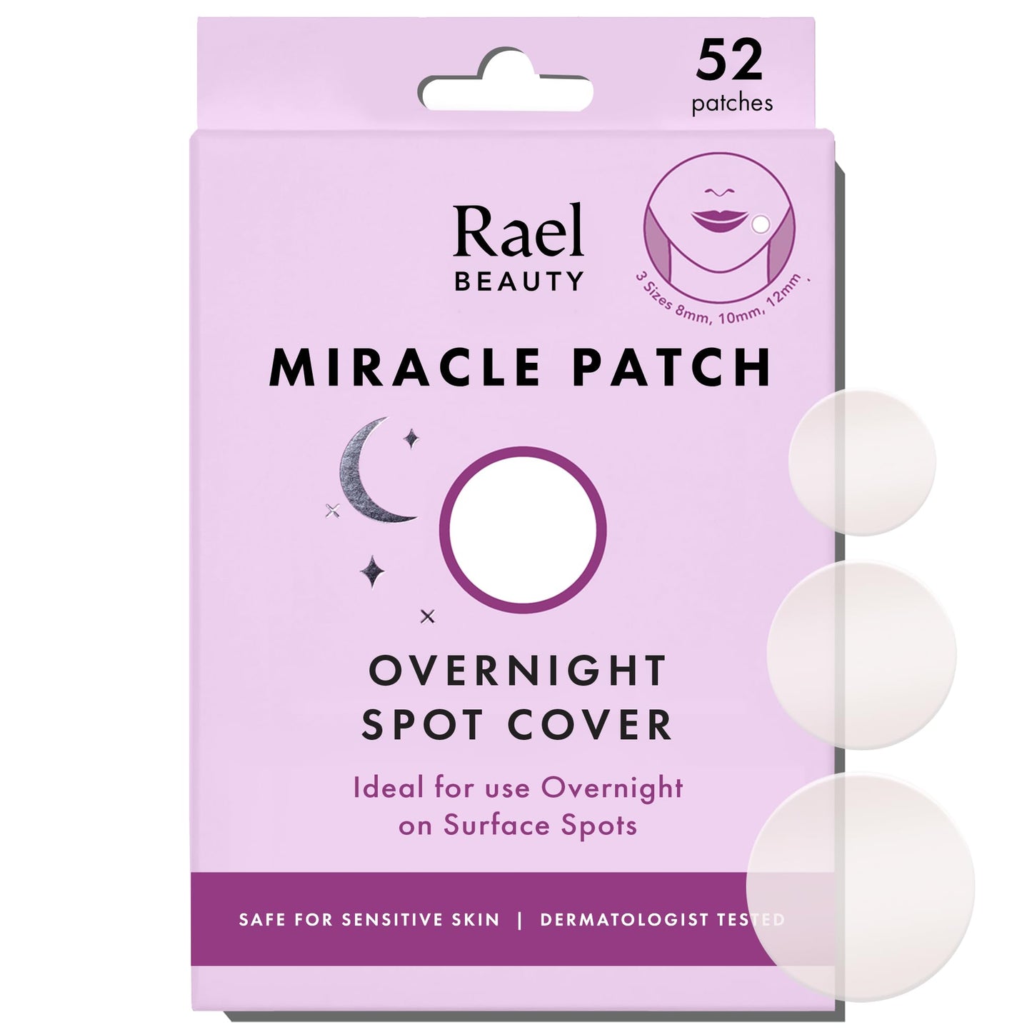 Rael Pimple Patches, Miracle Invisible Spot Cover - Hydrocolloid Acne Patch, Treatment for Breakouts, Absorbs Zits & Blemish, Korean Skin Care, 2 Sizes (96 Count)
