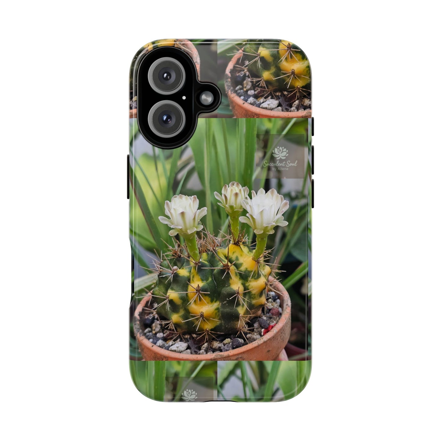 Cactus Phone Case, Tough Cases with Succulent Design, Floral Phone Cover, Plant Lover Gift, Nature Aesthetic Cases, Eco-Friendly Accessories