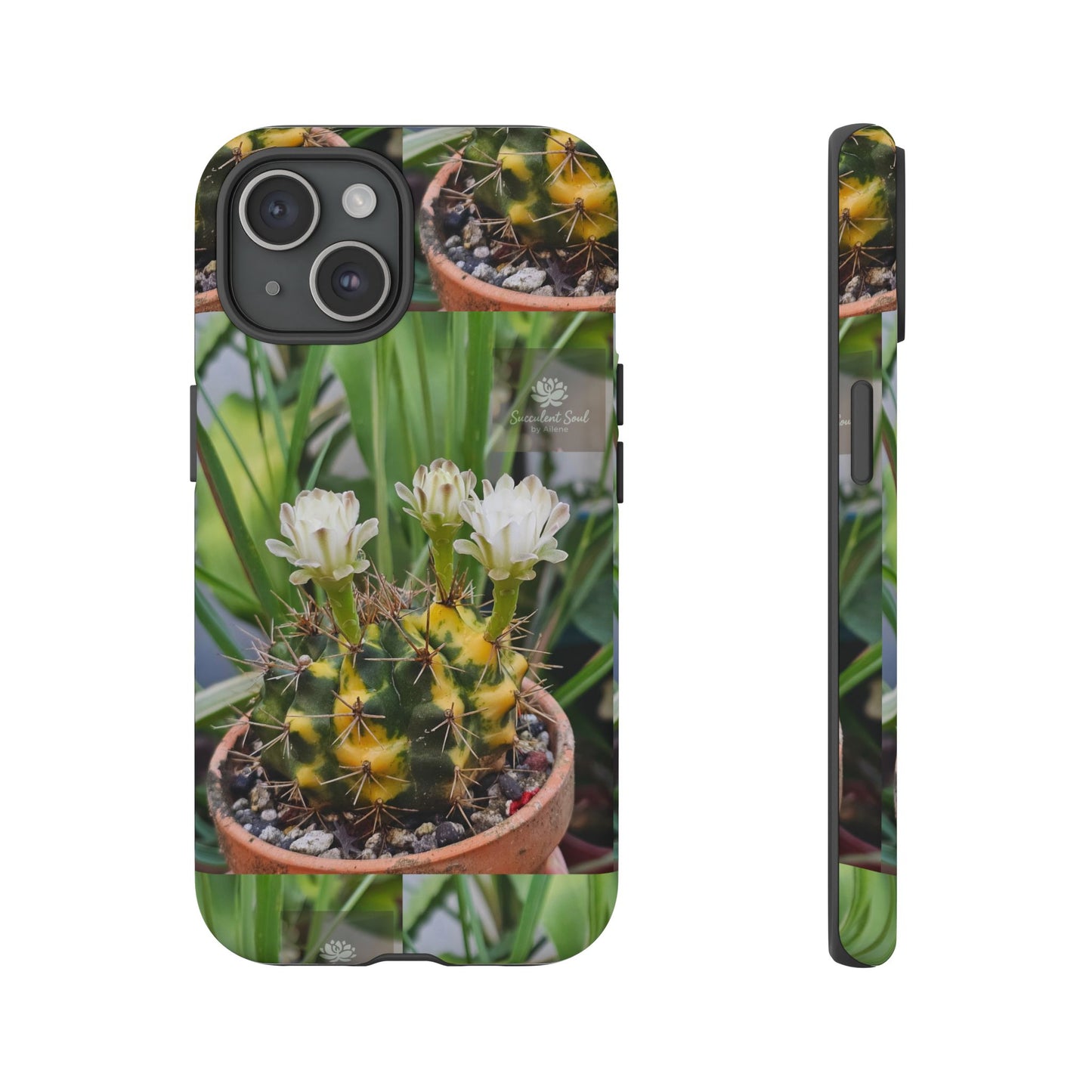 Cactus Phone Case, Tough Cases with Succulent Design, Floral Phone Cover, Plant Lover Gift, Nature Aesthetic Cases, Eco-Friendly Accessories