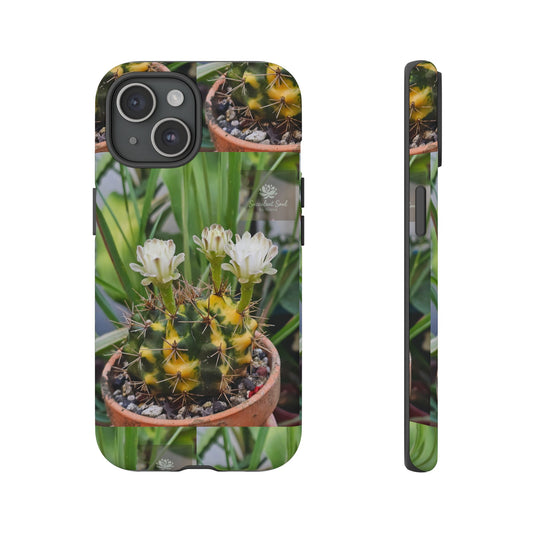 Cactus Phone Case, Tough Cases with Succulent Design, Floral Phone Cover, Plant Lover Gift, Nature Aesthetic Cases, Eco-Friendly Accessories