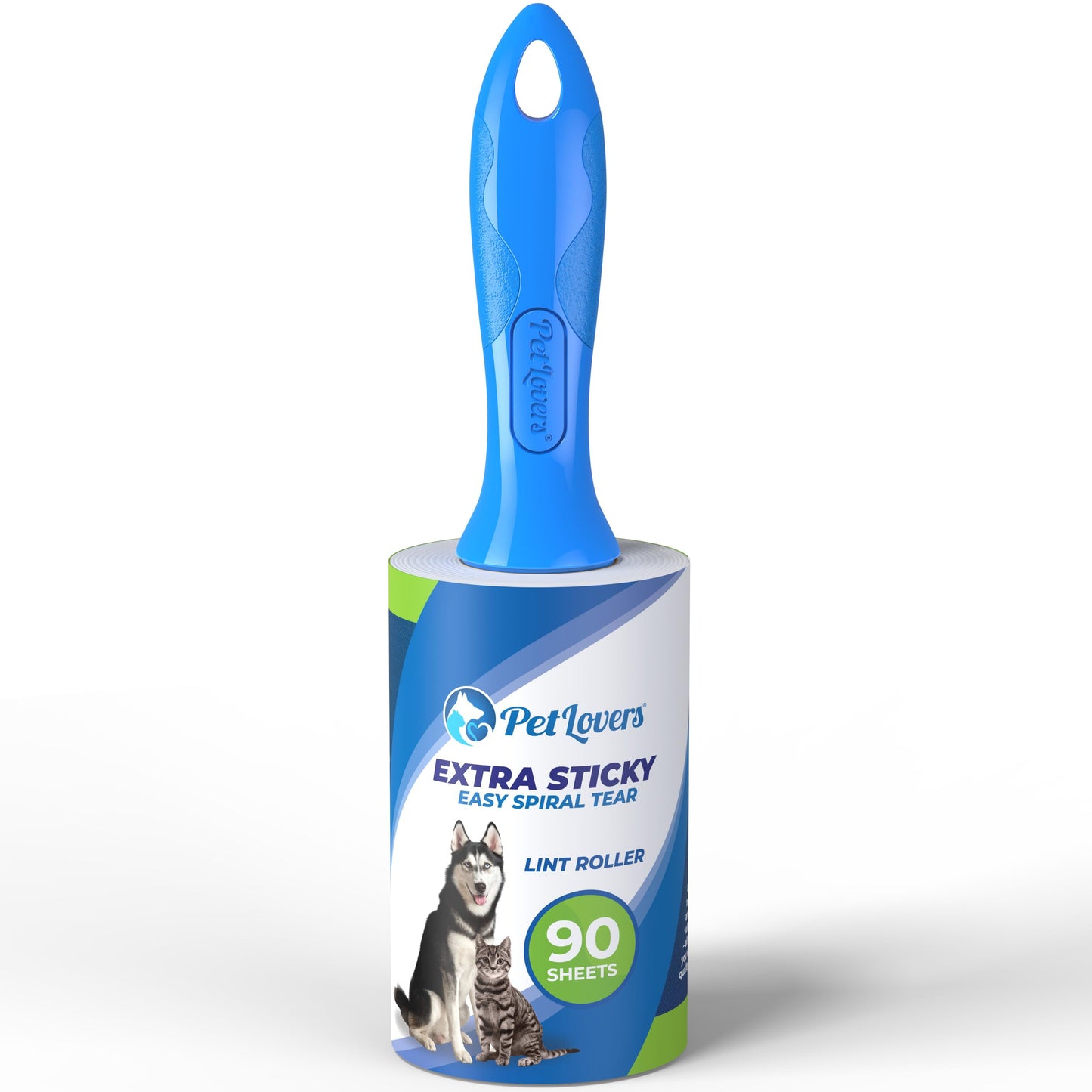 PetLovers Extra Sticky Lint Roller Mega Value Set 450 Sheets for Pet Hair Removal and Clothes, Dog and Cat Lint Remover 5 Pack