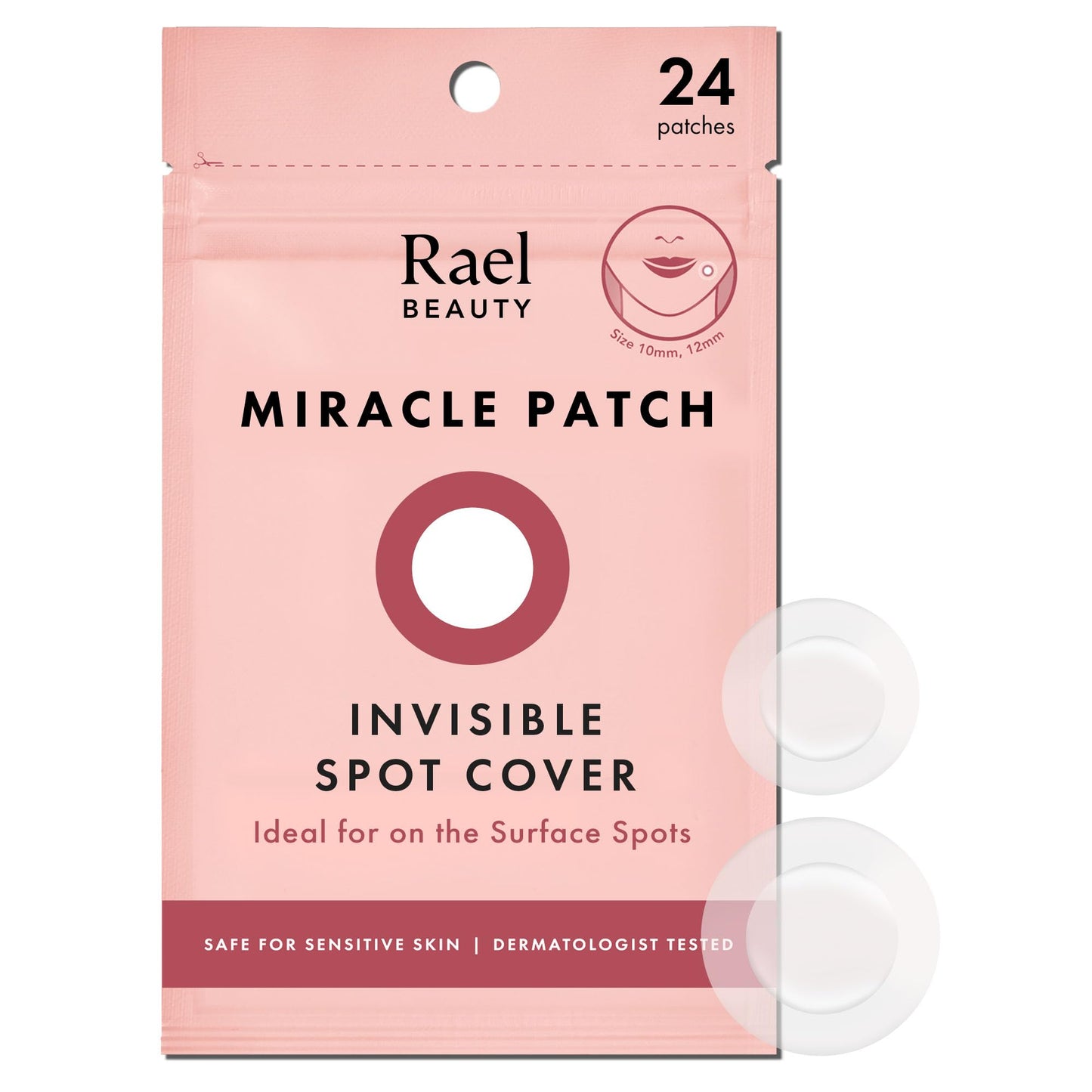 Rael Pimple Patches, Miracle Invisible Spot Cover - Hydrocolloid Acne Patch, Treatment for Breakouts, Absorbs Zits & Blemish, Korean Skin Care, 2 Sizes (96 Count)