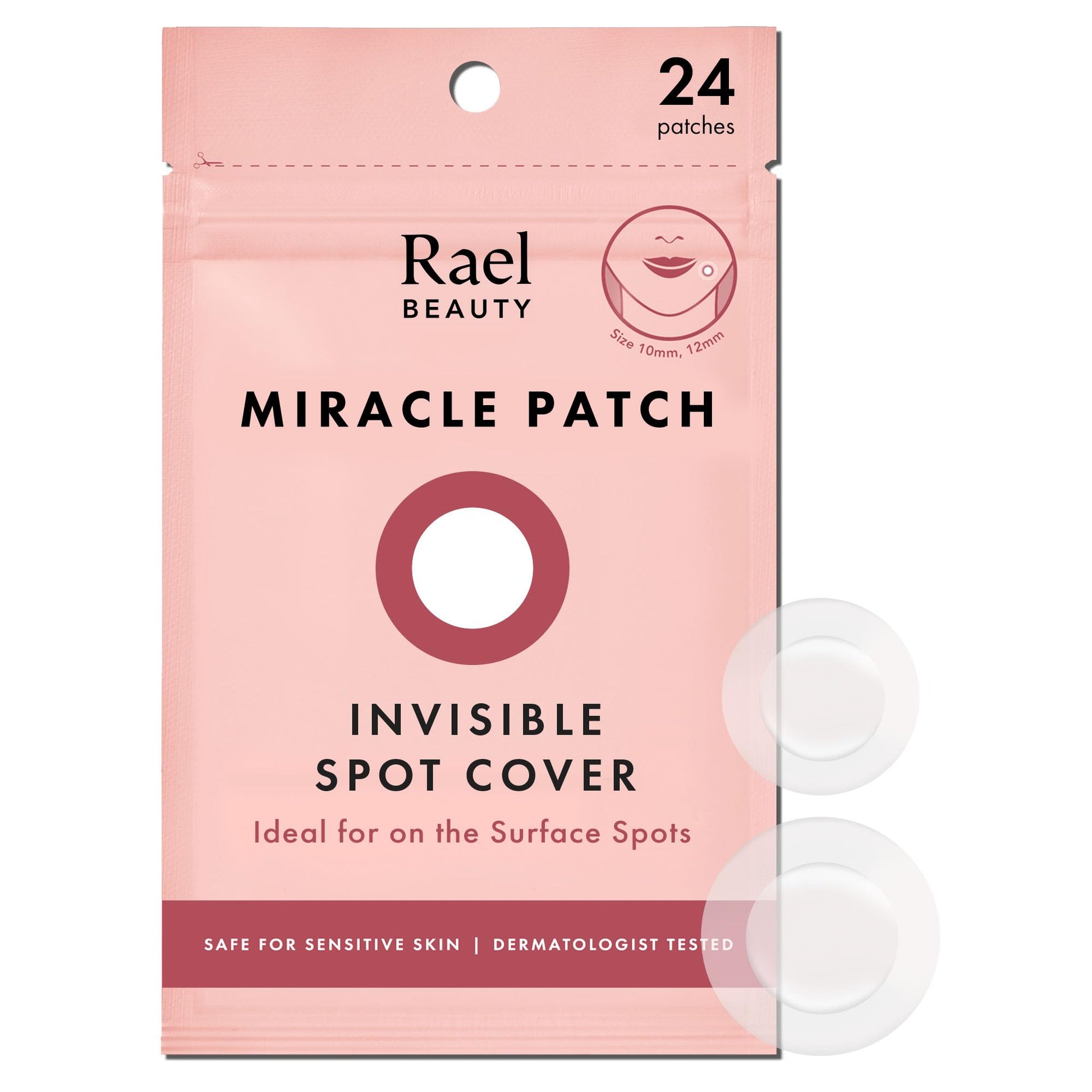 Rael Pimple Patches, Miracle Invisible Spot Cover - Hydrocolloid Acne Patch, Treatment for Breakouts, Absorbs Zits & Blemish, Korean Skin Care, 2 Sizes (96 Count)