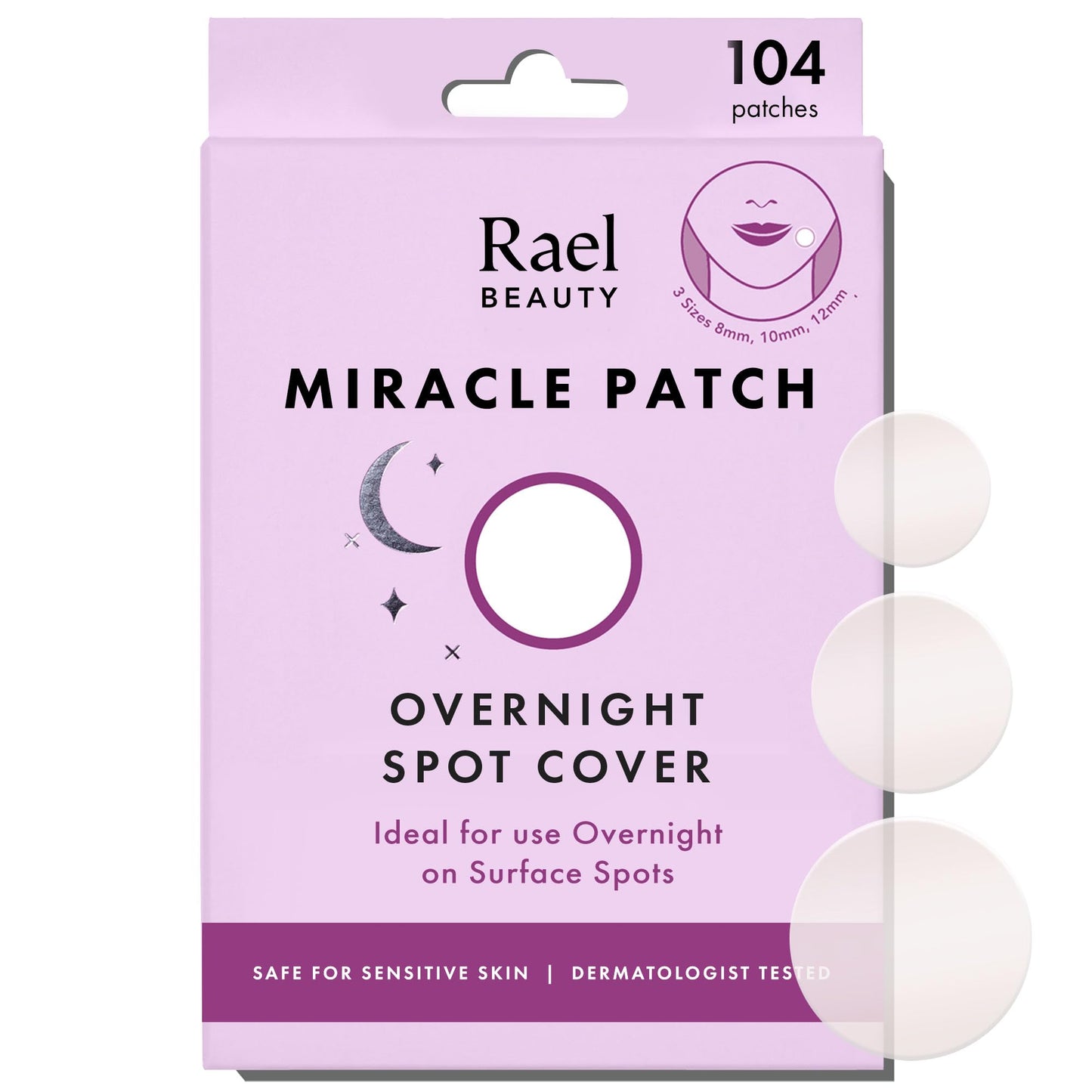 Rael Pimple Patches, Miracle Invisible Spot Cover - Hydrocolloid Acne Patch, Treatment for Breakouts, Absorbs Zits & Blemish, Korean Skin Care, 2 Sizes (96 Count)