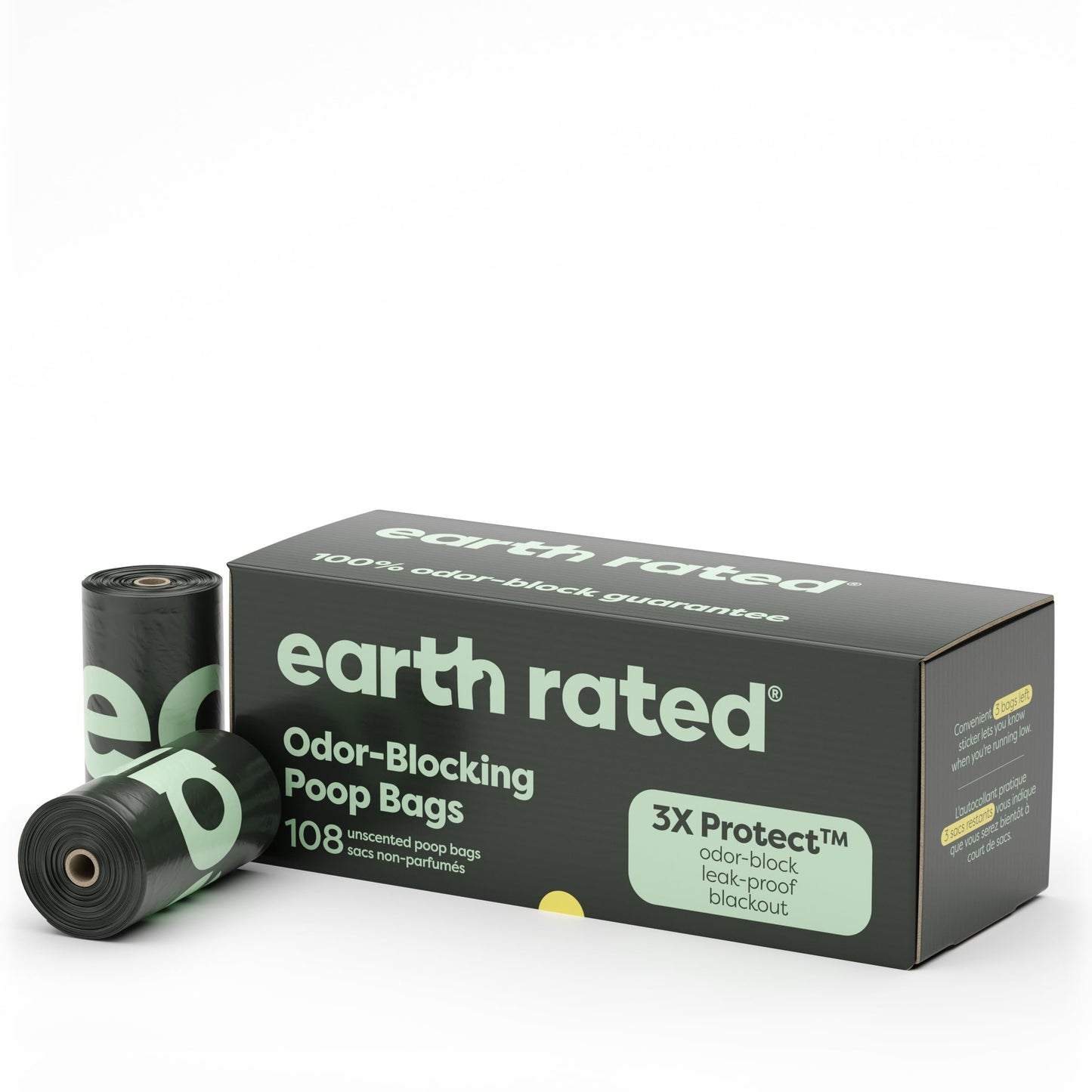 Earth Rated Poop Bags for Dogs, Guaranteed Leak Proof and Extra Thick Waste Bag Refill Rolls, Unscented, 270 Count