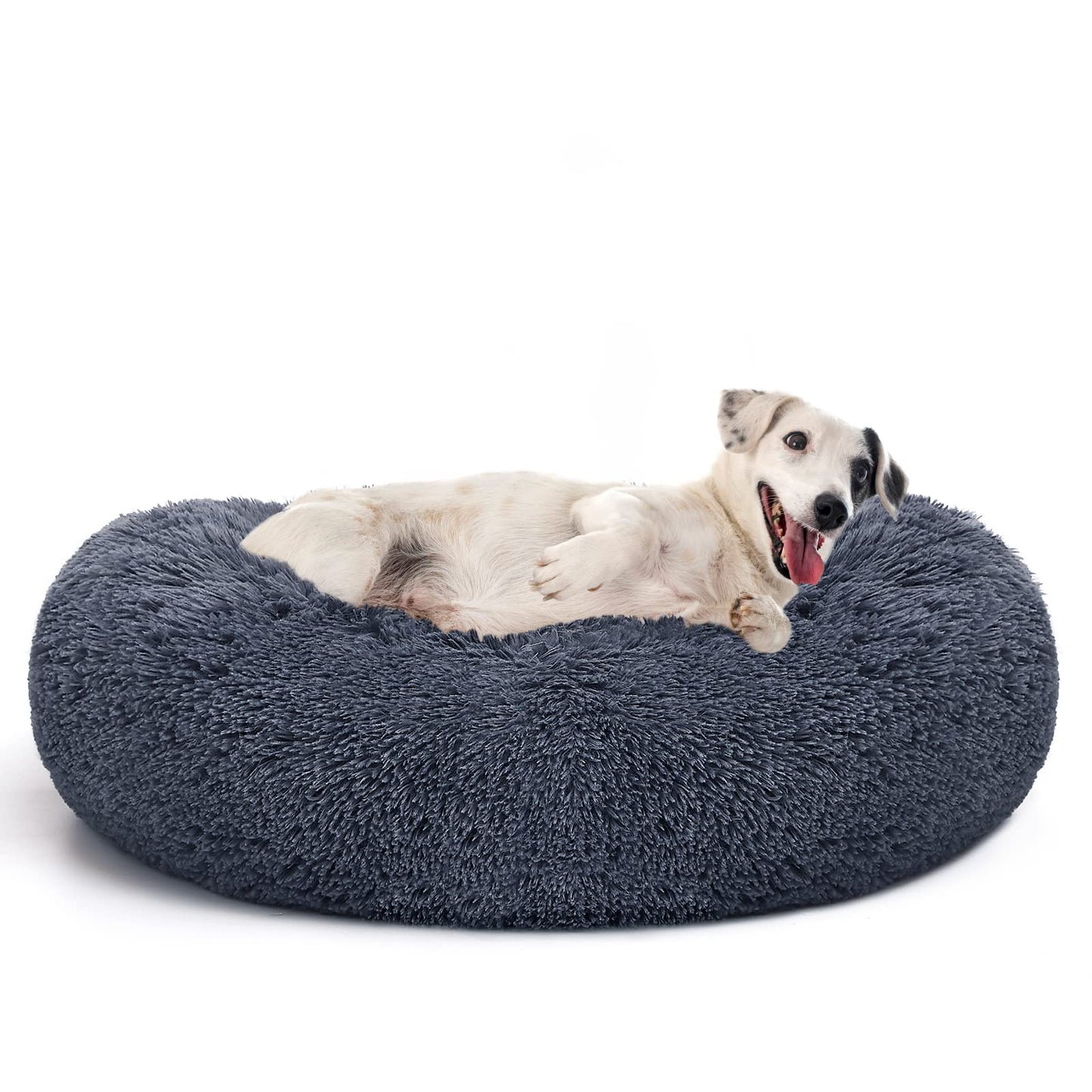 MIXJOY Orthopedic Dog Bed Comfortable Donut Cuddler Round Pet Beds Ultra Soft Washable Dog and Cat Cushion (20''/23''/30'') (23'', Brown)