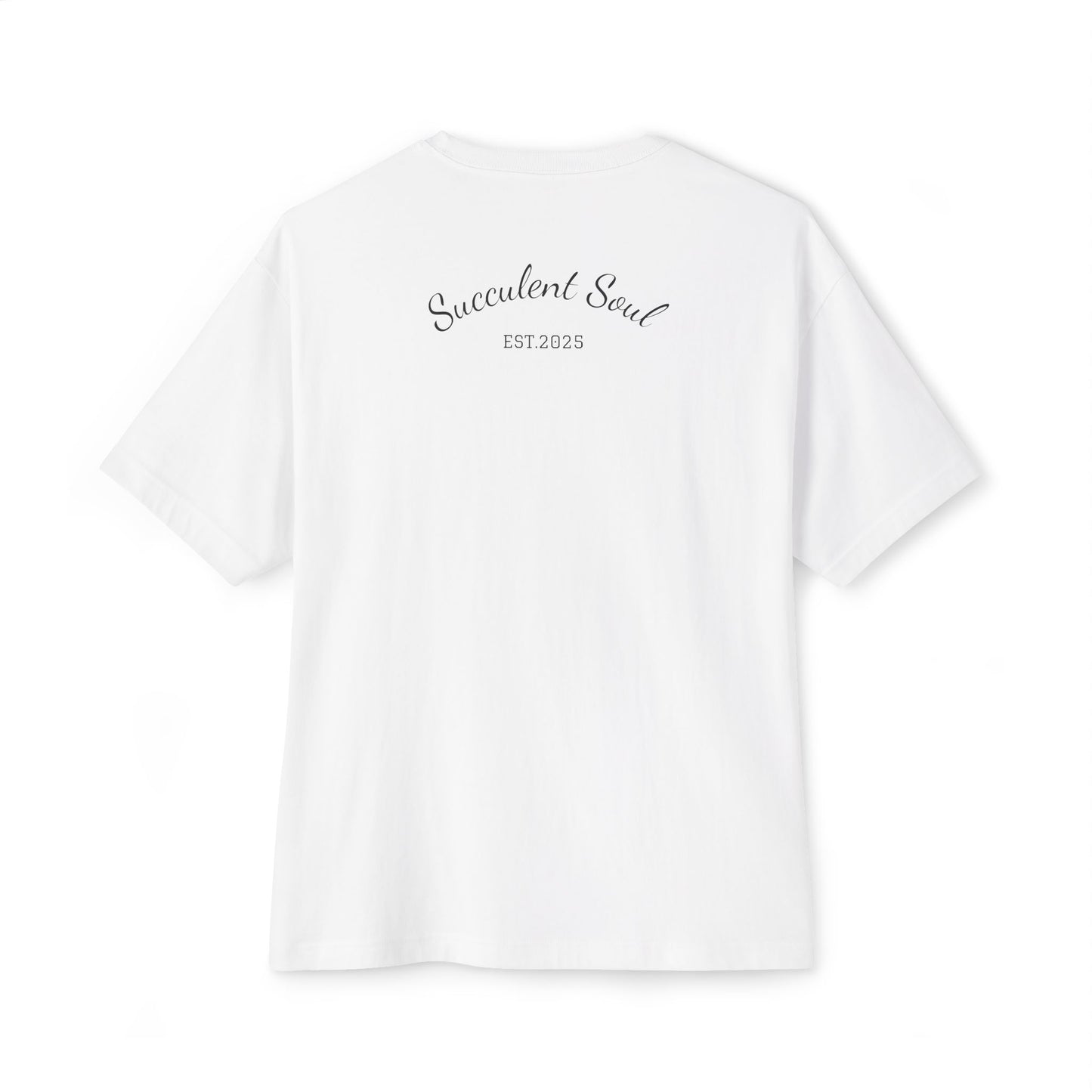 Succulent Soul Oversized Tee, Relaxed Fit T-Shirt for Plant Lovers, Gift for Gardeners, Casual Everyday Wear, Eco-Friendly Fashion