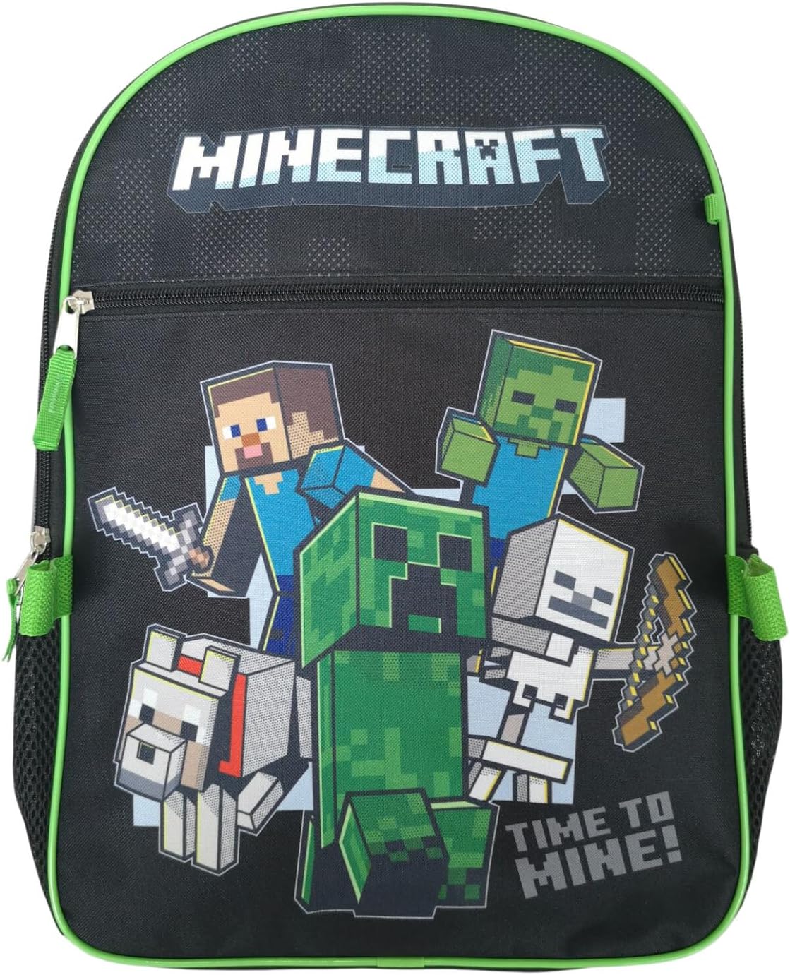 Bioworld Minecraft Creepers 5pc Backpack Bookbag Set Licensed