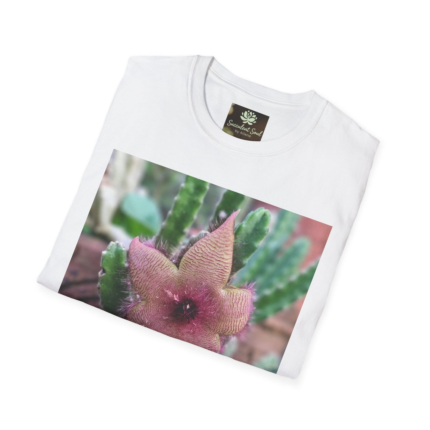 Succulent Flower T-Shirt for Plant Lovers, Cute Gift for Gardeners, Unisex Tee, Nature-Inspired Apparel, Cactus Lover's Gift