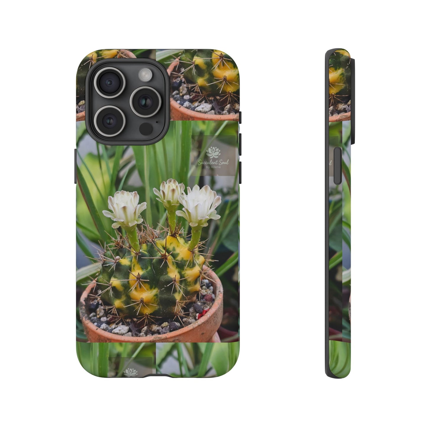 Cactus Phone Case, Tough Cases with Succulent Design, Floral Phone Cover, Plant Lover Gift, Nature Aesthetic Cases, Eco-Friendly Accessories
