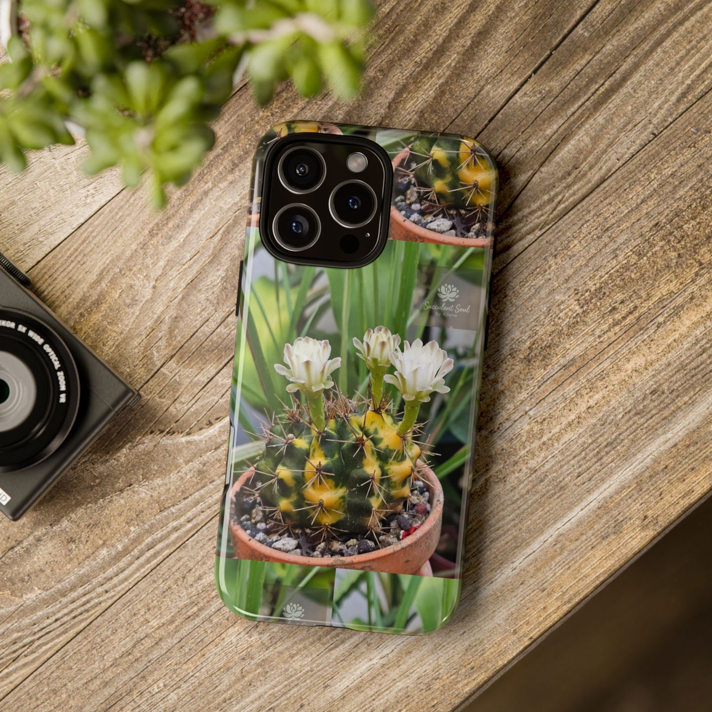 Cactus Phone Case, Tough Cases with Succulent Design, Floral Phone Cover, Plant Lover Gift, Nature Aesthetic Cases, Eco-Friendly Accessories