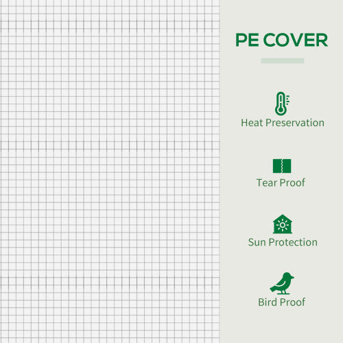 Outsunny Small Walk-in Garden Greenhouse With Steel Frame, Large Roll-up Door And Windows, 200Lx76Wx168Hcm, White